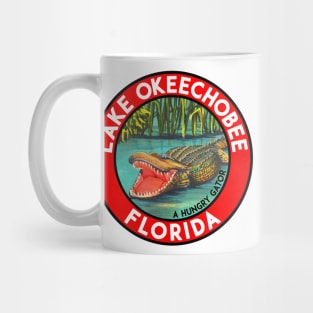 Lake Okeechobee Florida Vintage Travel Vacation Alligator Laptop Mug